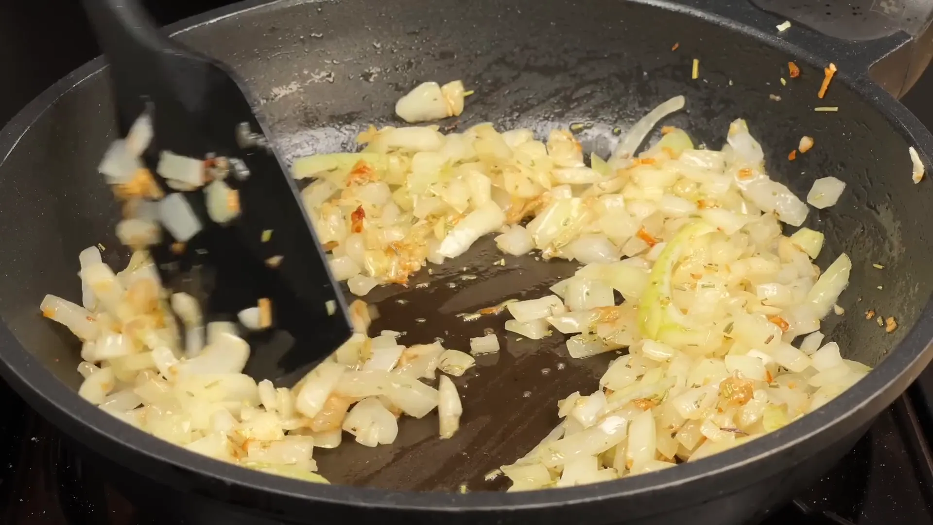 Adding spices and herbs to the mixture