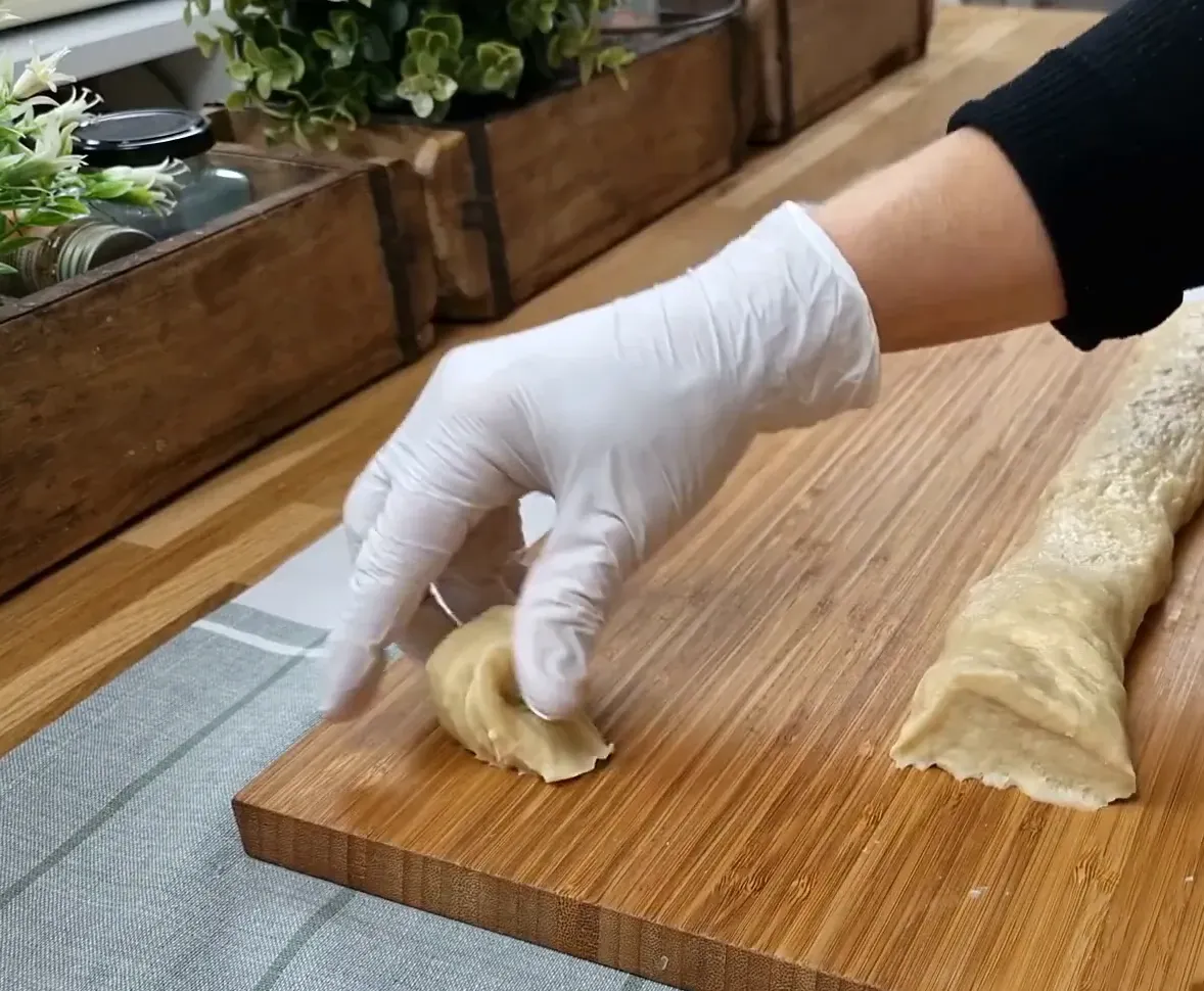 Dividing dough into pieces