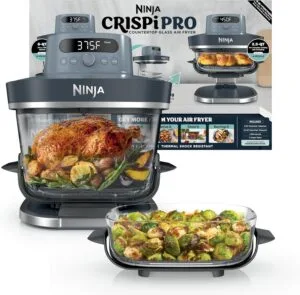 Ninja Crispi Pro Glass Air Fryer, 6-in-1, Cyberspace, AS101CY